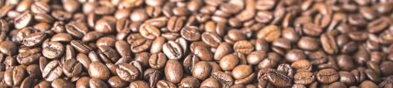 Close up of coffee beans.