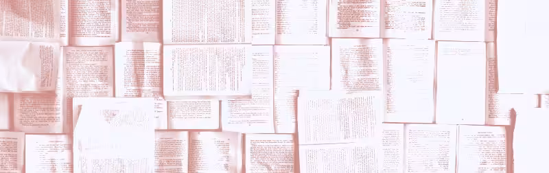 Piles of books with lots of words.