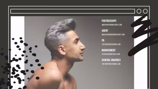 Screenshot of Tan France's website.