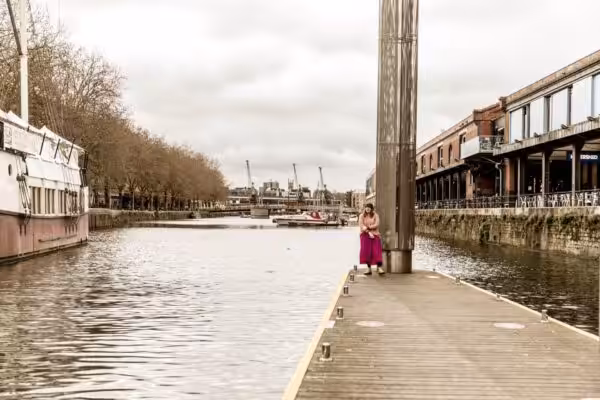 Aime at the Bristol docks.