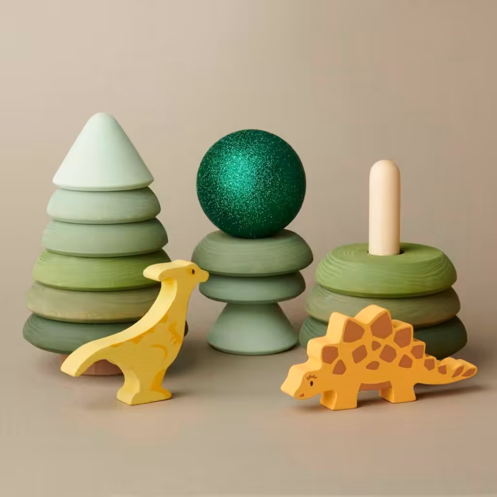 Charnwood's Child wooden toys with a Christmas bauble