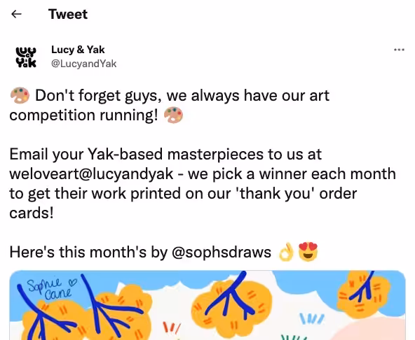 An example of spec work - a competition by Lucy & Yak