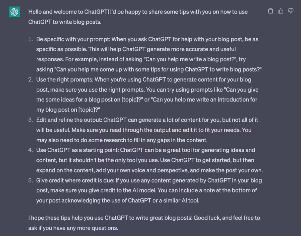 Use chat GPT as a starting point for your own writing.