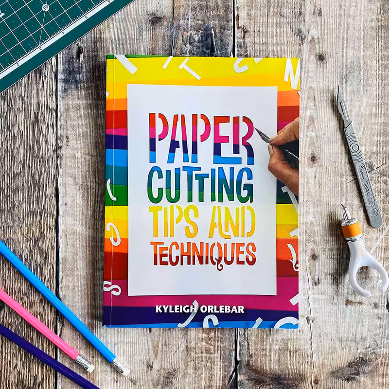 A book on paper cutting tips and techniques by Kyleigh Orlebar of Kyleigh's Papercuts.