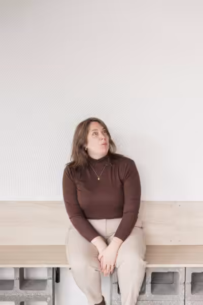Studio Cotton founder Aime looking surprised.