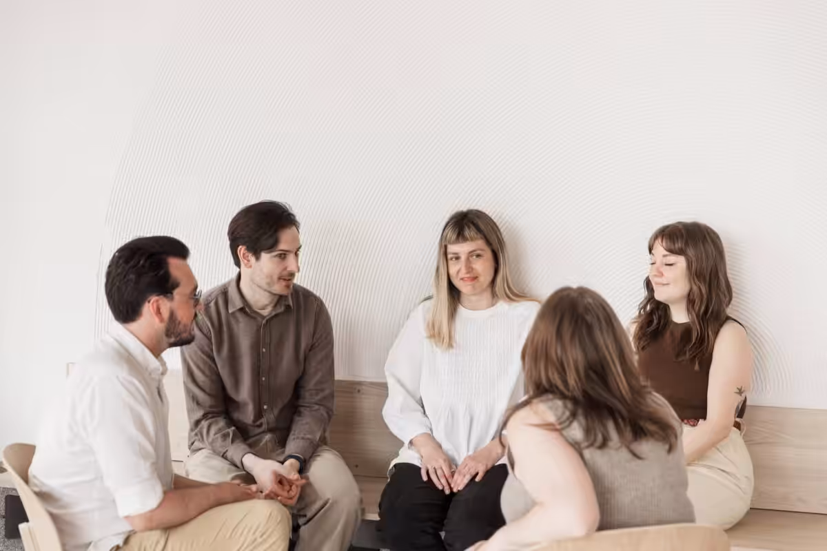 The Studio Cotton team having a small business meeting